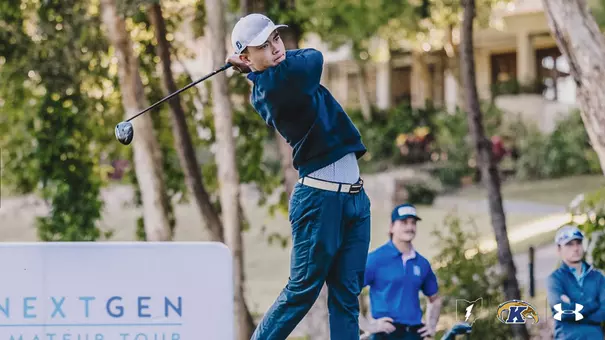 Alex Yap in a tee box post shot.