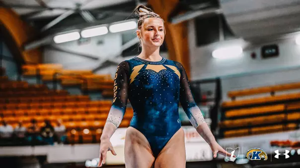 Nastia Rudnitskaya on floor at Western Michigan