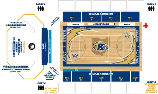 Volleyball Ticketing Map with seating locations