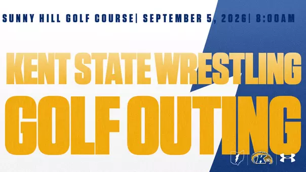 KSU Wrestling Golf Outing Graphic including the location of Sunny Hill Golf Course and the date of September 5, 2026.