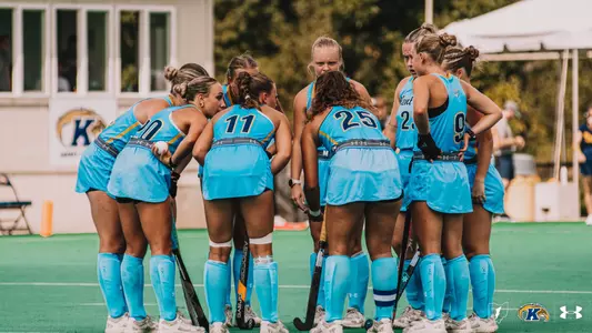 Field hockey team huddle
