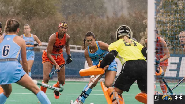 Eva Usoz threatening to score against Bucknell