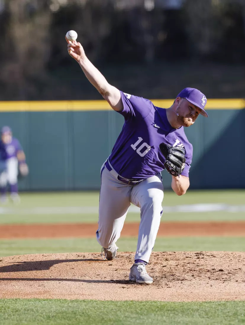 TCU vs Kanas State baseball game 1 in Fort Worth, Texas on March 25, 2022. (Photo by/Sharon Ellman)