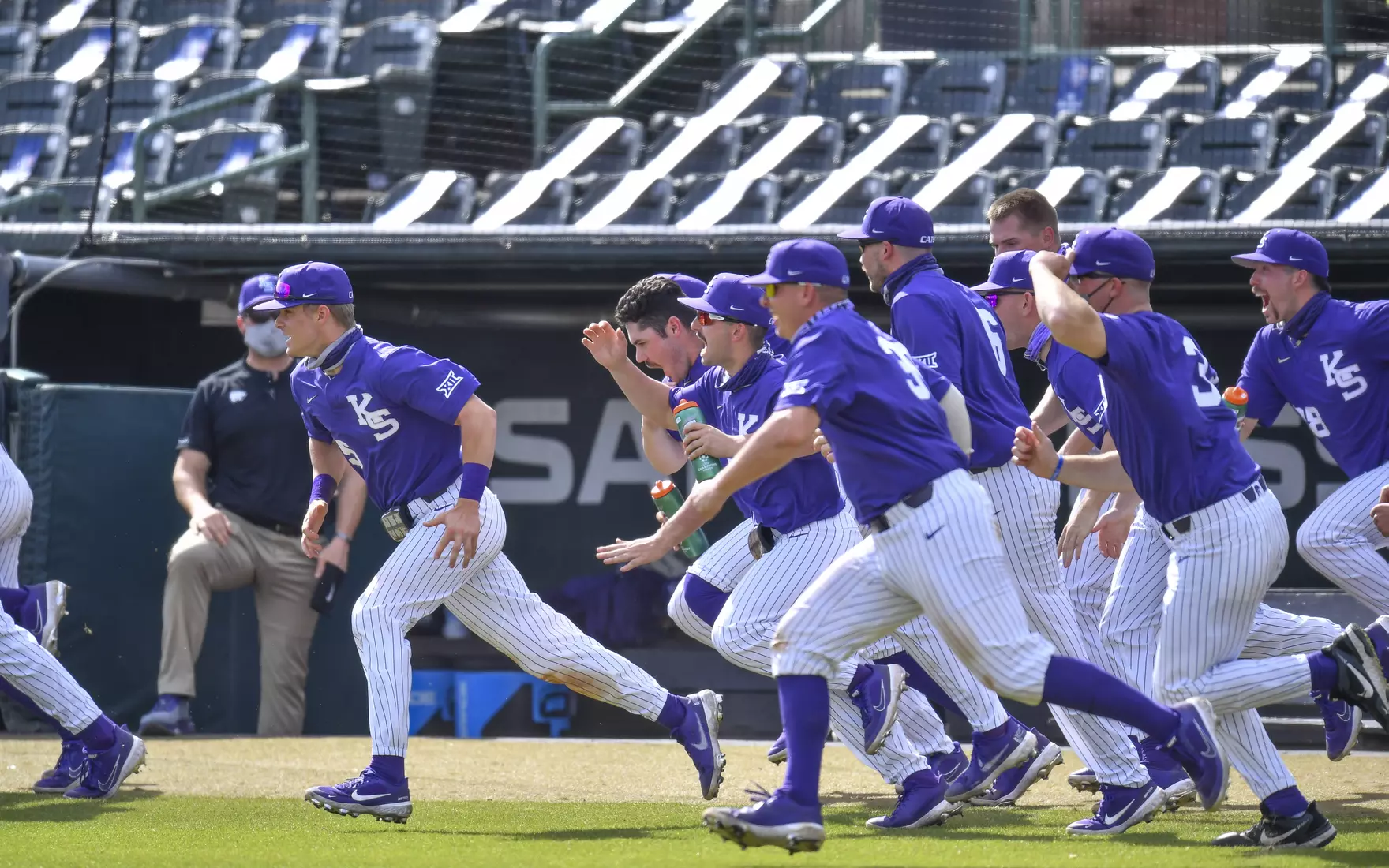 March 12, 2021: During the game three between the Northern Illinois Huskies and the Kansas State Wildcats at Reckling Park in Houston, Texas. (Mandatory Credit: Maria Lysaker | Rice Athletics)