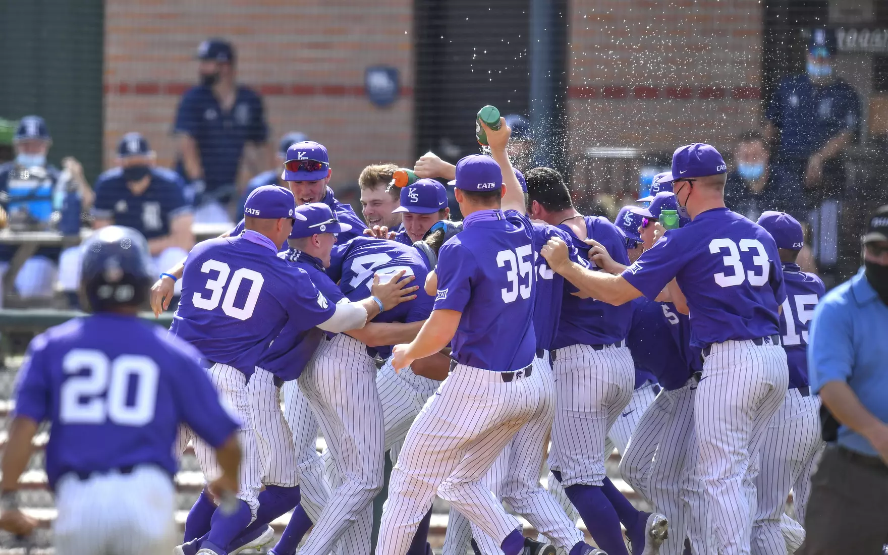 March 12, 2021: During the game three between the Northern Illinois Huskies and the Kansas State Wildcats at Reckling Park in Houston, Texas. (Mandatory Credit: Maria Lysaker | Rice Athletics)