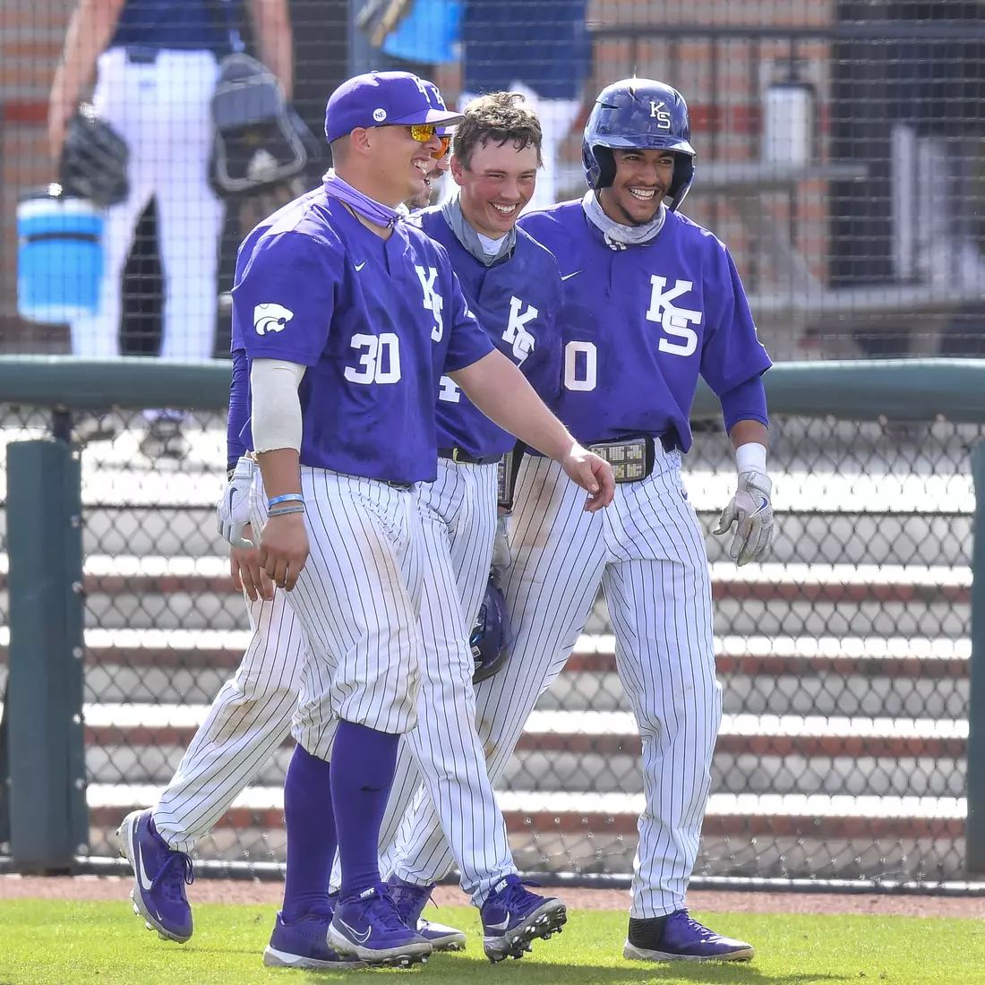 March 12, 2021: During the game three between the Northern Illinois Huskies and the Kansas State Wildcats at Reckling Park in Houston, Texas. (Mandatory Credit: Maria Lysaker | Rice Athletics)