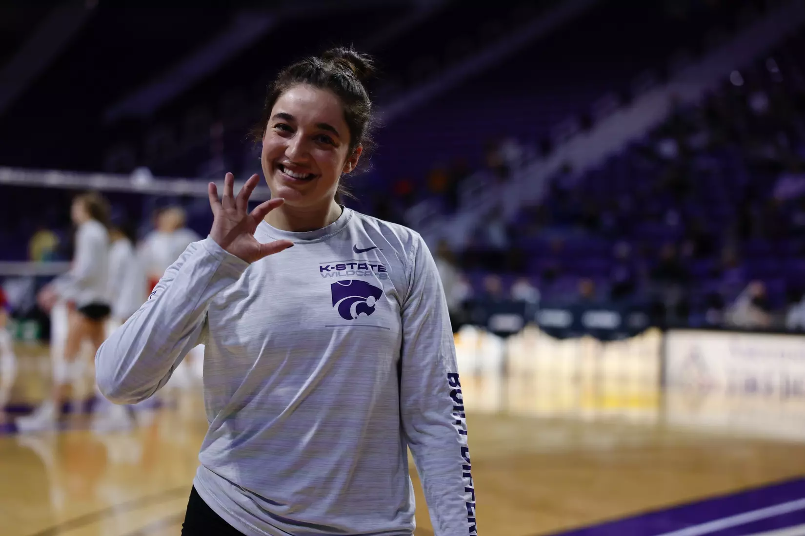 Jacque Smith prior to Senior Night against Kansas