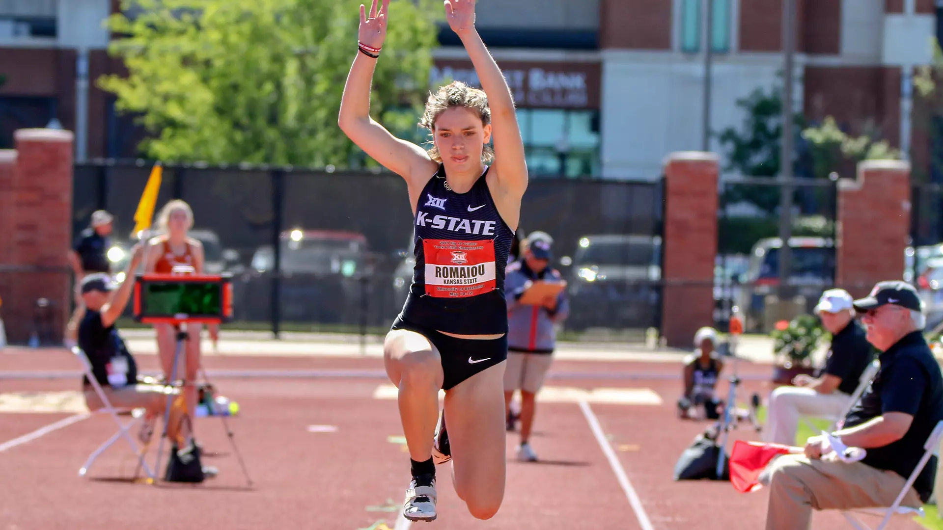Konstantina Romaiou | Triple Jump | Corfu, Greece
At the 2019 Texas Relays, junior Konstantina Romaiou leaped the 11th best jump in the West Region this year, reaching a slightly wind-aided 13.40m/43-11.75 (2.1). Romaiou went on to place second at the Big 12 Outdoor Championship in the event.