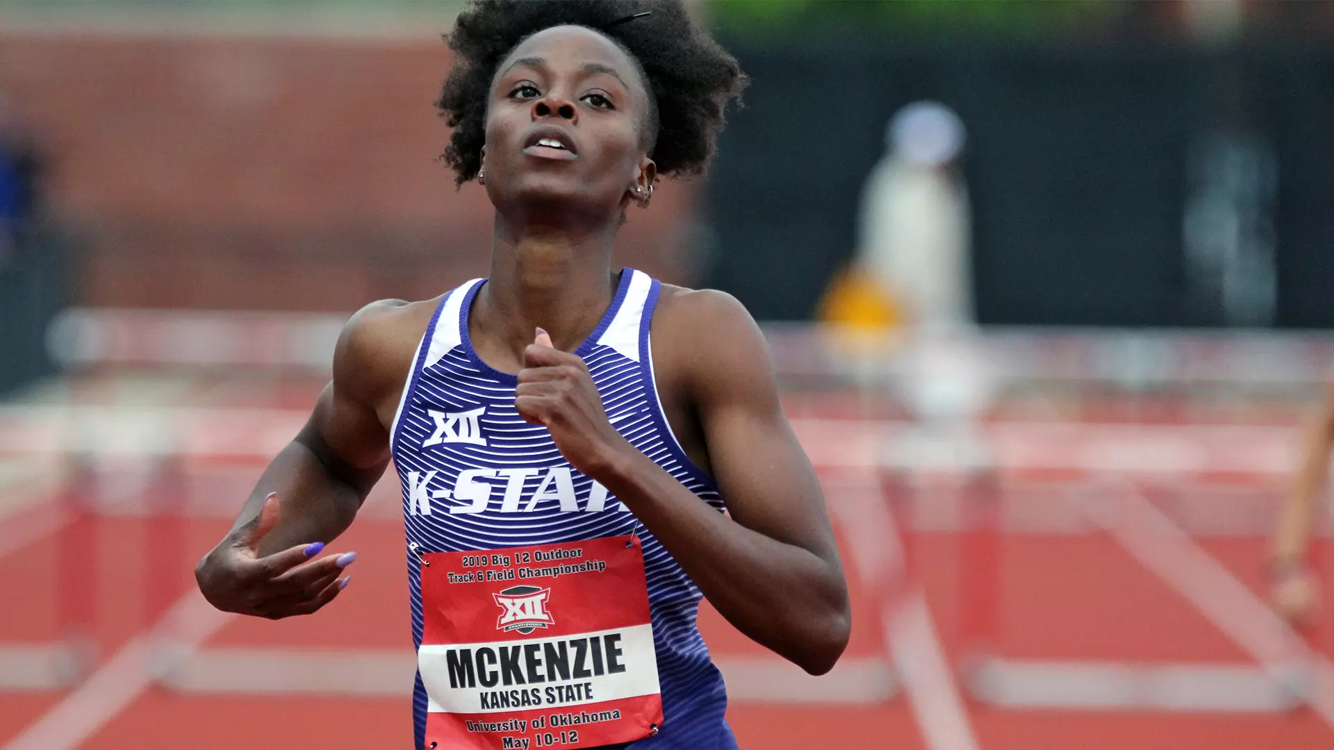Ranae McKenzie | 400 Meter Hurdles, 4x100 Meter Relay | Manchester, Jamaica
Entering the preliminary round with the No. 1 mark in all of the country, senior Ranae McKenzie looks to continue her momentum in the 400 meter hurdles in Sacramento. McKenzie is coming off her second-consecutive Big 12 title in the event, while clocking the fastest time in the NCAA of 56.11 at the Michael Johnson Invitational earlier this year.