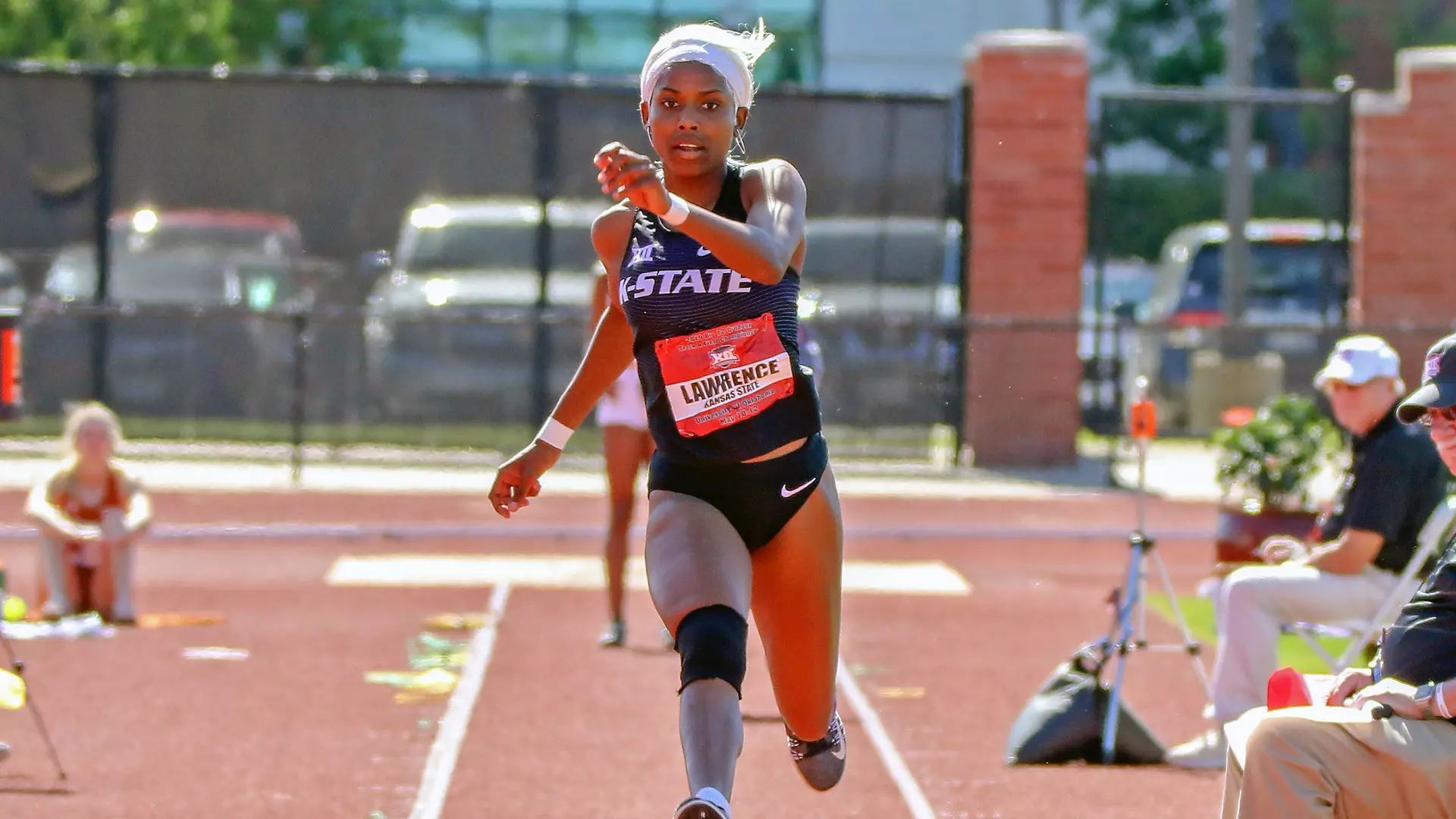 Shardia Lawrence | Triple Jump | St. Catherine, Jamaica
Jumping the No. 2 triple jump mark (13.72m/45-00.25) in K-State outdoor history, senior Shardia Lawrence won her second-career Big 12 Outdoor title in the event and enters the NCAA West Preliminary with the No. 3 mark in the West. Lawrence makes her fourth appearance at the preliminary meet, advancing to the NCAA Championships in two of the last three seasons.