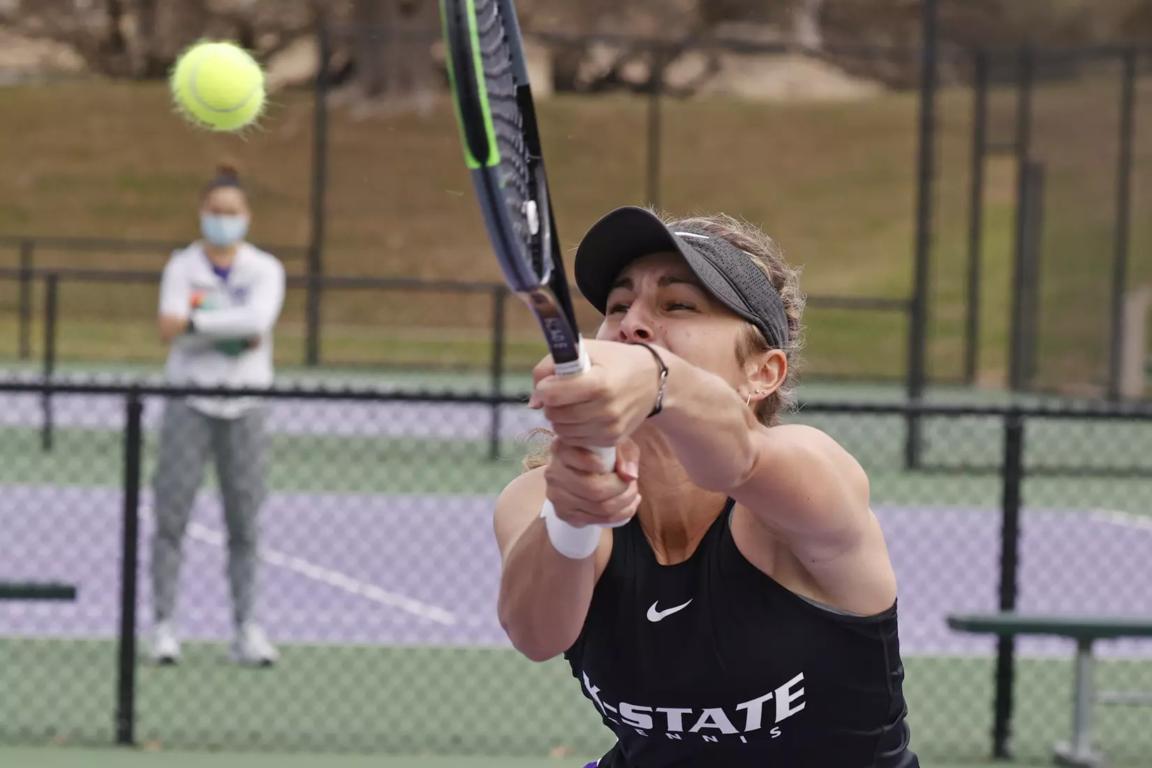 TCU vs Kansas State women’s tennis in Fort Worth, TX on March 13, 2021 Photo by Gregg Ellman