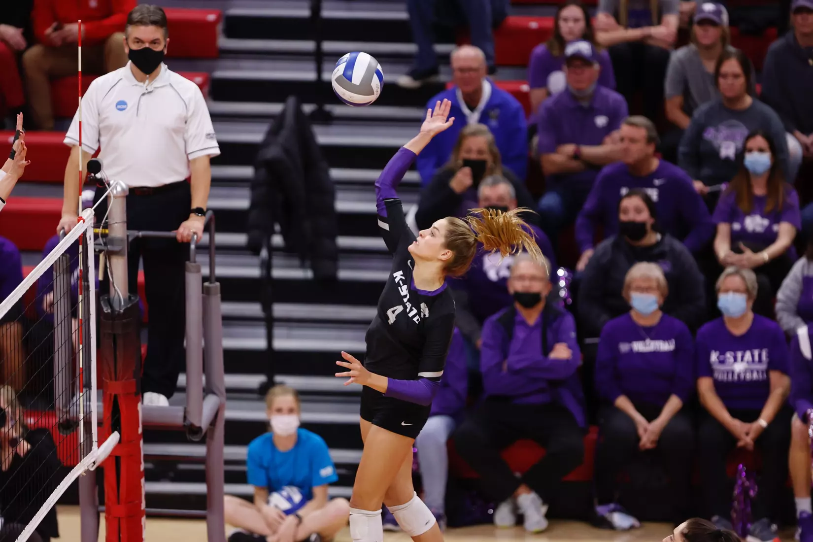 Kadye Fernholz competes against Florida State