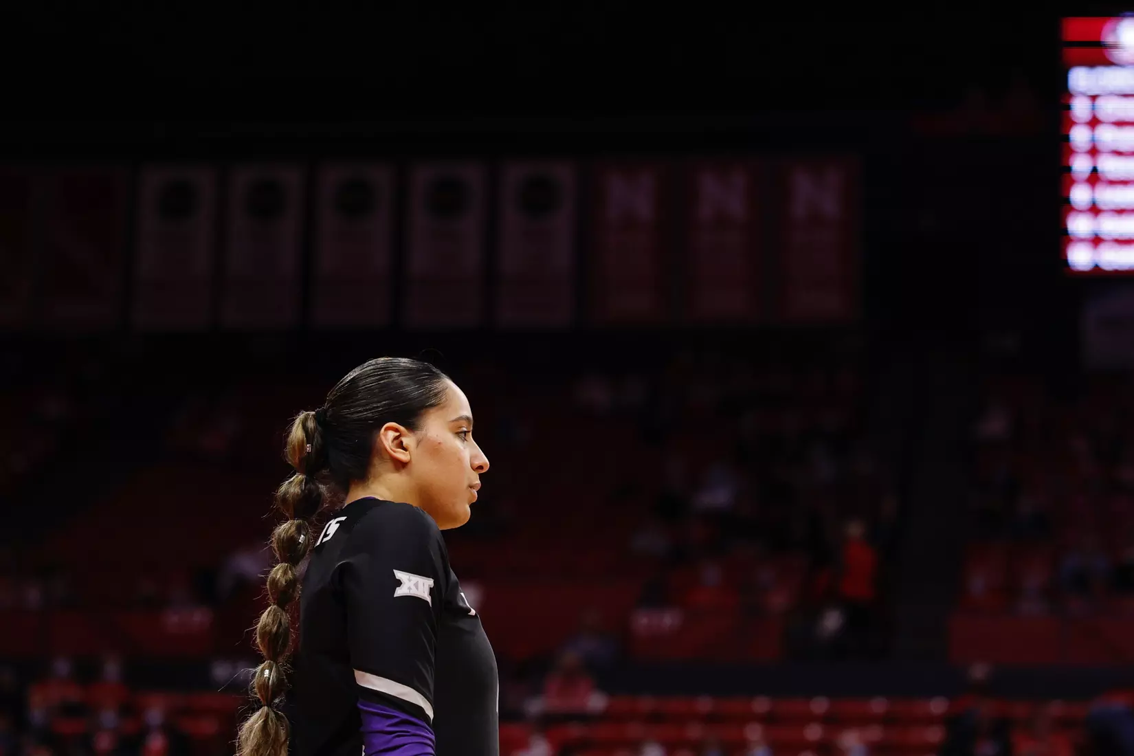 Haley Warner competes against Florida State