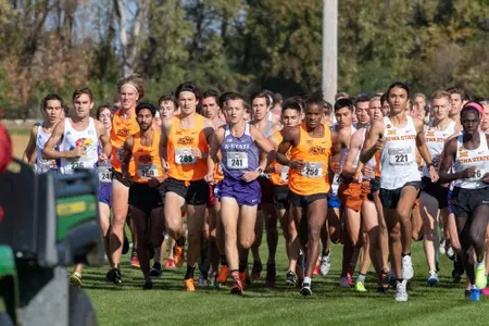 Joe Gorthy of Kansas State competes in the 2018 Big 12 Cross Country Championships in Ames, Iowa on October 26, 2018.