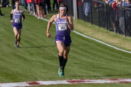Noah Stevenson of Kansas State competes in the 2018 Big 12 Cross Country Championships in Ames, Iowa on October 26, 2018.