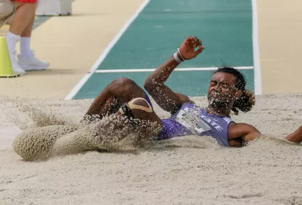 K-State FR Antuane Dennared competing in a Multi Events LJ at the 2018 Big 12 Track and Field Championship at Clyde Hart Stadium in Waco, TX on Friday, May 11, 2018