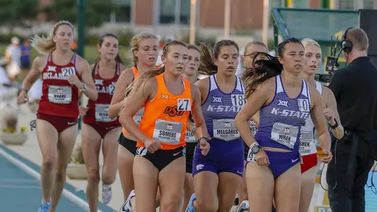 K-State JR Emma Wren competing in the Womens 5000m at the 2018 Big 12 Track and Field Championship at Clyde Hart Stadium in Waco, TX on Sunday, May 13, 2018