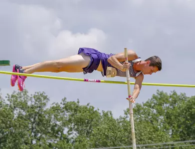 K-State JR Max Estill competing in a Multi Events Pole Vault at the 2018 Big 12 Track and Field Championship at Clyde Hart Stadium in Waco, TX on Saturday, May 12, 2018