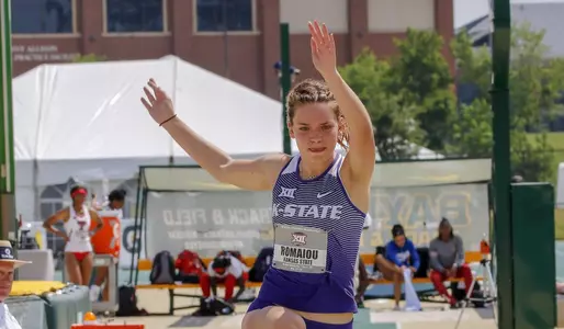 K-State SO Konstantina Romaiou competing in the Womens Triple Jump at the 2018 Big 12 Track and Field Championship at Clyde Hart Stadium in Waco, TX on Sunday, May 13, 2018