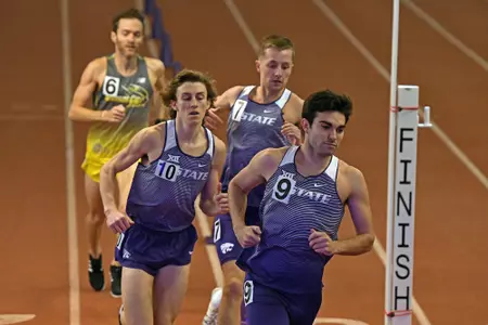 K-State's Keegan Donahue competes during the Wildcat Invitational at Ahearn Field House in Manhattan, Kansas on January 12, 2019.