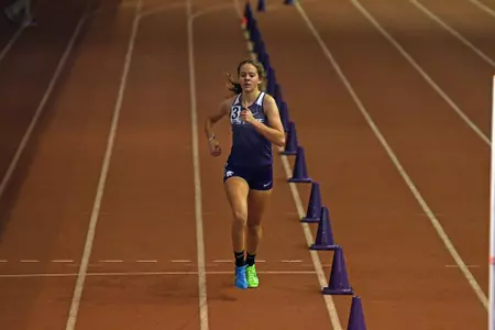 K-State's Karley Larson competes during the Wildcat Invitational at Ahearn Field House in Manhattan, Kansas on January 12, 2019.