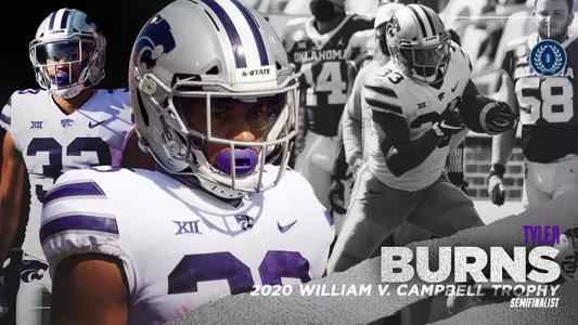 Graphic announcing Tyler Burns as Campbell Trophy semifinalst