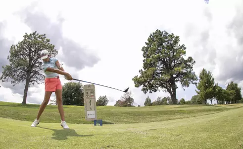 Haley Vargas Tees Off at Practice