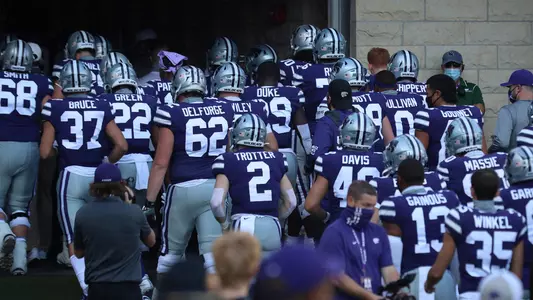 K-State heads into the locker room at Bill Snyder Family Stadium