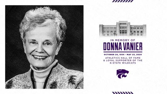 Donna Vanier Memorial Graphic - K-State Athletics Hall of Fame and Loyal Supporter of the Wildcats