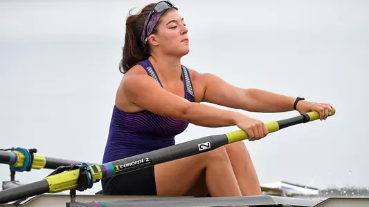 Logan Frost rows for the Wildcats at a K-State practice