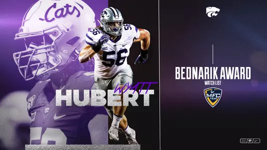 Graphic announcing Wyatt Hubert on Bednarik Award watch list