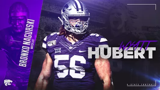 Graphic announcing Wyatt Hubert on Nagurski watch list