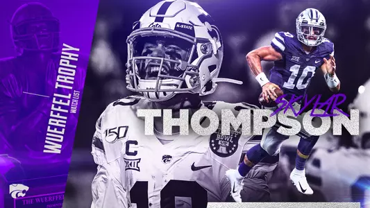 Graphic announcing Skylar Thompson on Wuerffel Trophy watch list