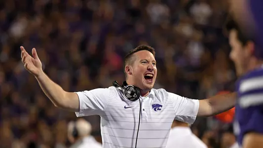 Taylor Braet fires up the sideline in a 2018 game against Central Arkansas