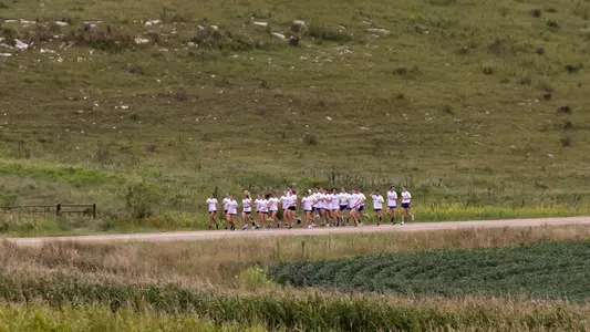 The K-State Cross Country team practices in Manhattan in 2019