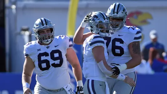 Noah Johnson, Skylar Thompson and Josh Rivas vs Kansas 2021