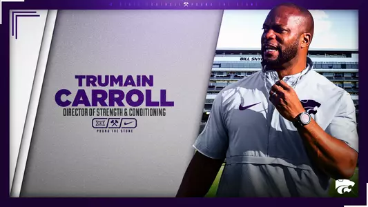 Graphic announcing hiring of Trumain Carroll