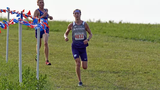 K-State's Stephen Kielhofner competes during the Bob Timmons Classic at Rim Rock Farm in Lawrence, Kansas on September 19, 2020. Cross Country Meet, Bob Timmons Classic XC