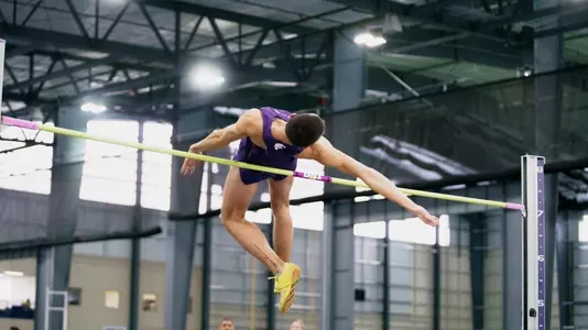 January 13, 2023, Topeka, KANSAS:
2023 KU-KSU-WSU Triangular at Washburn Indoor Atheltic Center in Topeka, KANSAS Friday, January 13, 2023.  
(Photo by Joshua Strong/Kansas State University Athletics) *** Local Caption ***