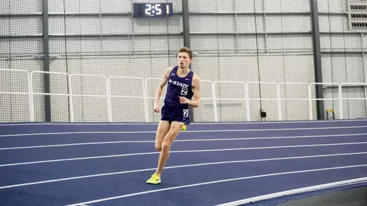 January 13, 2023, Topeka, KANSAS:
2023 KU-KSU-WSU Triangular at Washburn Indoor Atheltic Center in Topeka, KANSAS Friday, January 13, 2023.
(Photo by Joshua Strong/Kansas State University Athletics) *** Local Caption ***