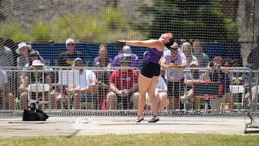 Emma Robbins qualifies for the NCAA Championships with her runner up finish in the hammer throw