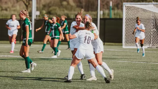 Aliyah El-Naggar celebrates her game-winning goal.