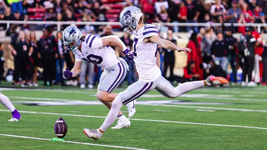 Kansas State Football vs. Texas Tech University, October 14, 2023. Final: KSU 38, TTU 21.
Avery Johnson five touchdowns.
(Photo: Chandler Mixon/K-State Sports)