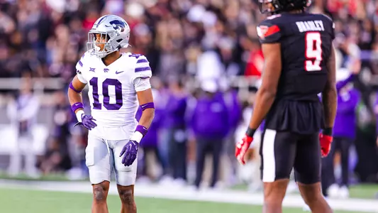 Kansas State Football vs. Texas Tech University, October 14, 2023. Final: KSU 38, TTU 21.
Avery Johnson five touchdowns.
(Photo: Chandler Mixon/K-State Sports)