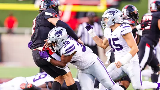 Kansas State Football vs. Texas Tech University, October 14, 2023. Final: KSU 38, TTU 21.
Avery Johnson five touchdowns.
(Photo: Chandler Mixon/K-State Sports)