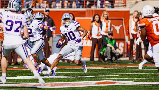 Kansas State Football vs. University of Texas, November 4, 2023. Final: KSU 30, UT 33, .
Last Big 12 matchup between K-State and Texas.
(Photo: Chandler Mixon/K-State Sports)