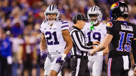 Kansas State Football vs. Kansas, November 18, 2023. Final: KSU 31, KU 27, .
15th straight win against Kansas.
(Photo: Chandler Mixon/K-State Sports)