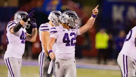 Kansas State Football vs. Kansas, November 18, 2023. Final: KSU 31, KU 27, .
15th straight win against Kansas.
(Photo: Chandler Mixon/K-State Sports)