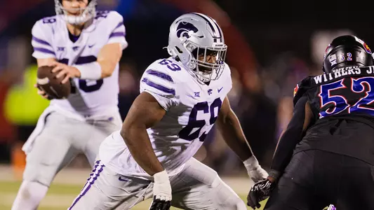 Kansas State Football vs. Kansas, November 18, 2023. Final: KSU 31, KU 27, .
15th straight win against Kansas.
(Photo: Chandler Mixon/K-State Sports)