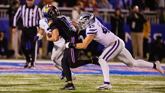 Kansas State Football vs. Kansas, November 18, 2023. Final: KSU 31, KU 27, .
15th straight win against Kansas.
(Photo: Chandler Mixon/K-State Sports)